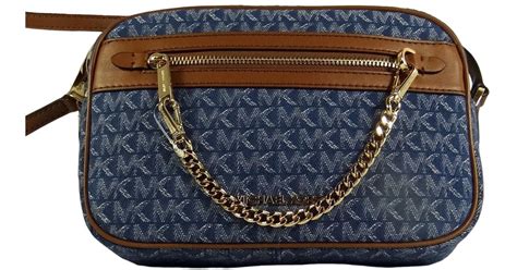 denim michael kors crossbody